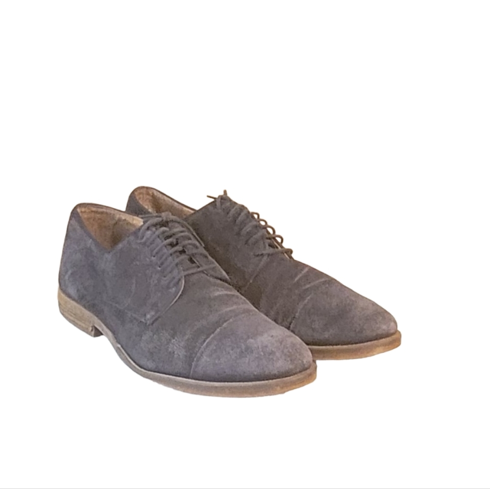 Men Vintage Navy Blue Suede Oxfords By Alfani Size 13M/Men Designer Shoes